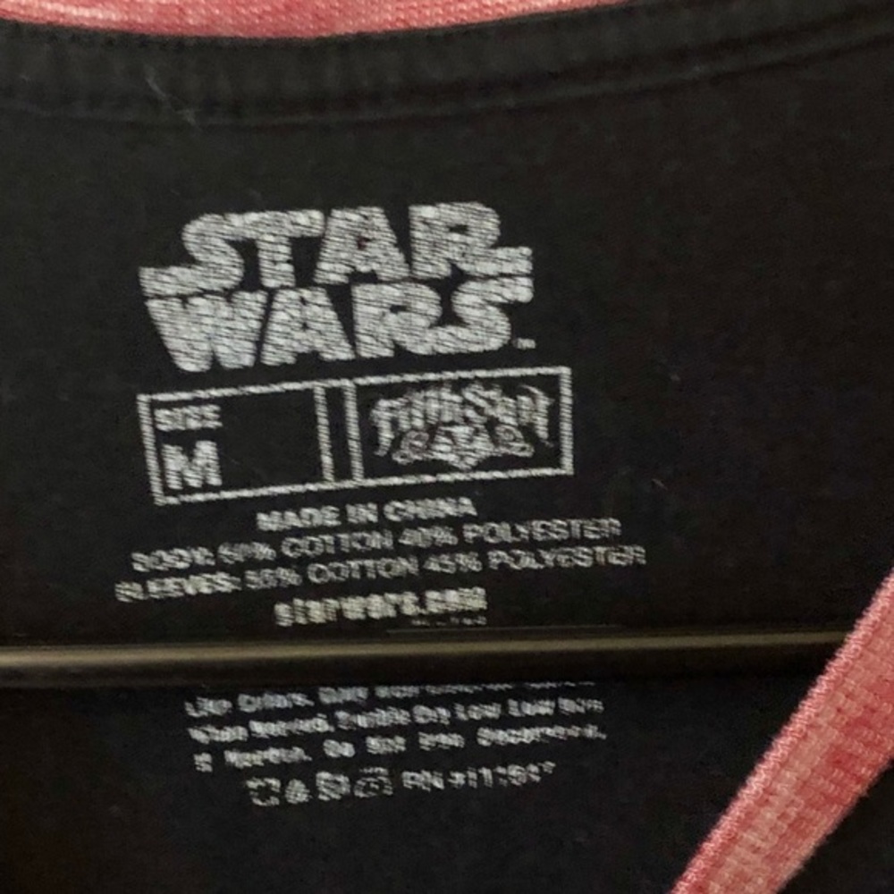 Star Wars unisex red and black Darth Vader Long Sleeved Tee - Picture 11 of 11